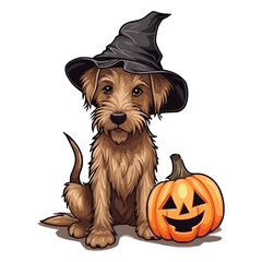 Irish Terrier Treat: Sweet Puppy Celebrating Halloween