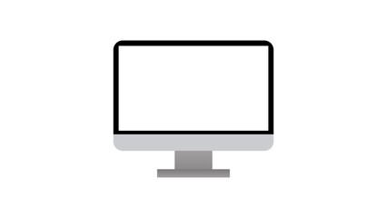 monitor imac style for PC on transparent background. vector.