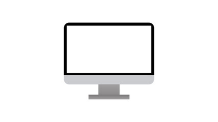 monitor imac style for PC on transparent background. vector.