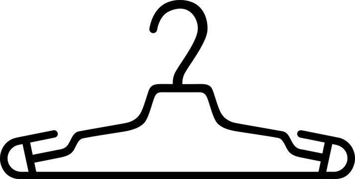 recommend clip art: Plastic coat hanger in simple style. Coat hanger icon.