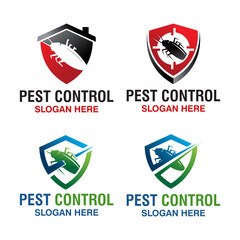 collection pest control logo design vector.