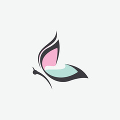 butterfly logo design with beatiful concept