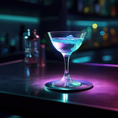 Futuristic fancy cocktail drinks - AI generated