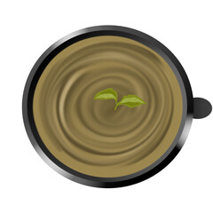 Illustration of a cup of hot coffee