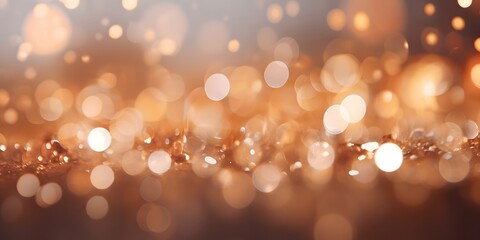 Fototapeta premium Bokeh Abstract Background with Glitter Lights. Blurred Soft vintage colored