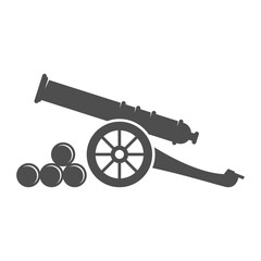 Fire cannon icon logo design
