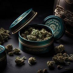 Luxury Marijuana Container Product Photos - AI generated