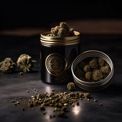 Luxury Marijuana Container Product Photos - AI generated