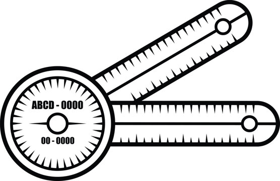 Goniometer Instrument Vector measures an Angle or allows an object to be rotated to a precise angular position