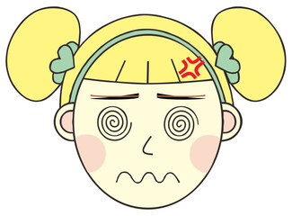 Woman Face Emoticon Vector Element