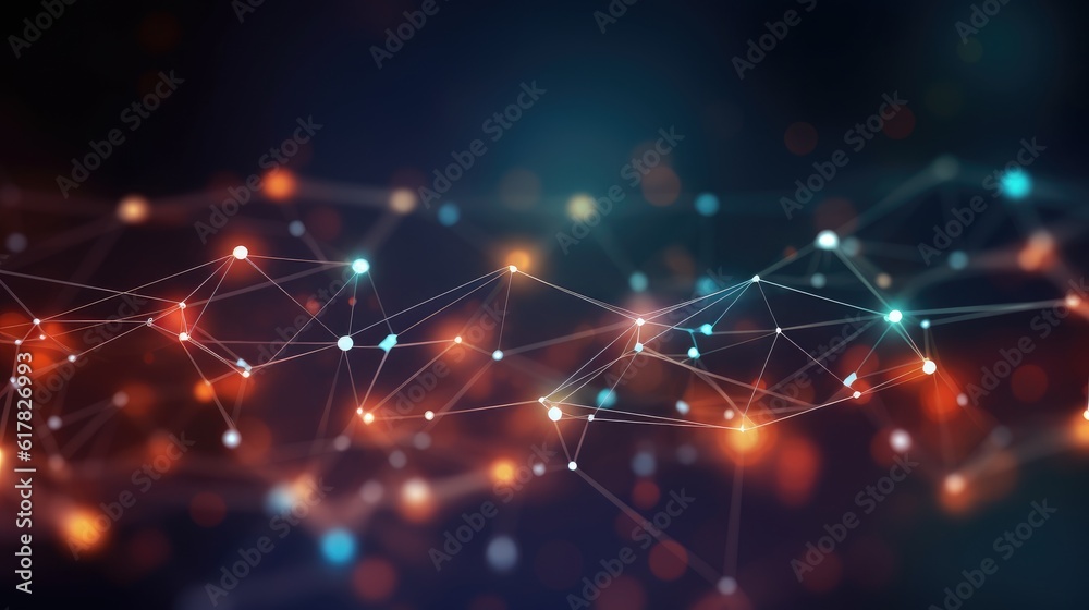 Wall mural abstract network pattern background