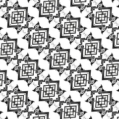 Seamless pattern with abstract geometric ornament. Vector illustration for your design