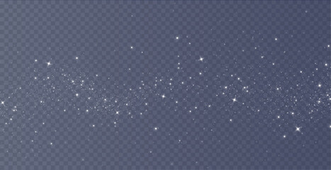 Bokeh light lights effect background. White png dust light. Christmas background of shining dust Christmas glowing light bokeh confetti and spark overlay texture for your design.	