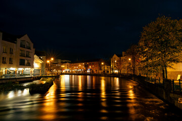 night view of the old town country