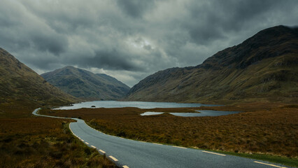 landscape with lake and mountains
