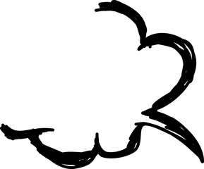 Hand drawn speech bubble