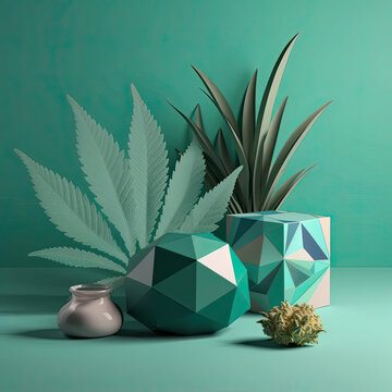 Modern Weed/marijuana Product Photography -AI generated