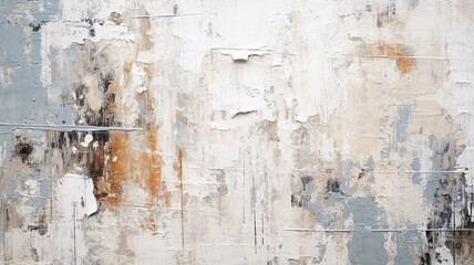 Abstract gray and white texture background of oil painting. Generative AI