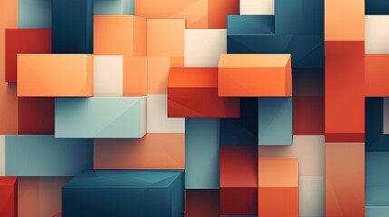 Colorful 3D geometric background, generated by AI