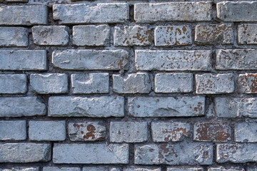 Texture of old white painted brick wall