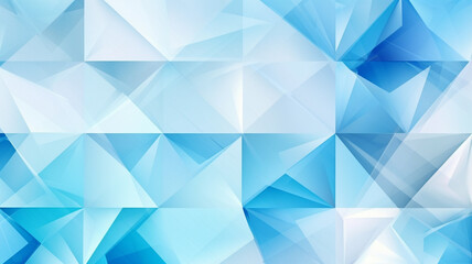 Obraz premium blue white turquoise abstract background for design. Geometric shapes. Triangles, squares, stripes, lines. Color gradient. Generative AI