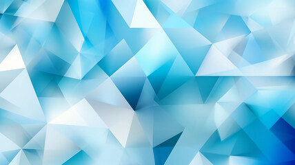 blue white turquoise abstract background for design. Geometric shapes. Triangles, squares, stripes, lines. Color gradient. Generative AI
