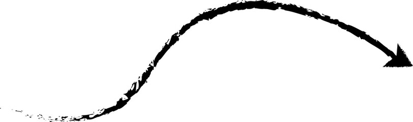 Arrow brush hand drawn collection with various direction