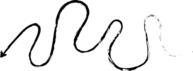 Obraz premium Arrow brush hand drawn collection with various direction