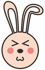 Face Animal Emoticon Vector Element