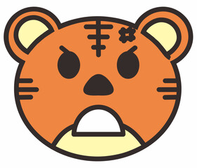 Face Animal Emoticon Vector Element