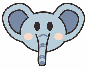 Face Animal Emoticon Vector Element