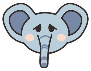 Face Animal Emoticon Vector Element