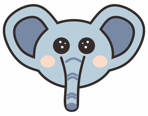 Face Animal Emoticon Vector Element