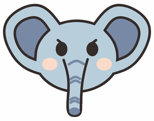 Face Animal Emoticon Vector Element