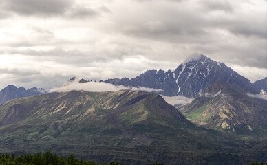 mountains and clouds