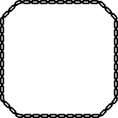 Square Emerald shape Chain round frame Chain let design texture decorative vintage frames silhouette black ornamental label frames banners vector retro badges elements symbols ornate ribbon borders 