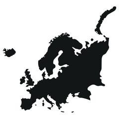 Europa, kształt kontynentu.  - obrazy, fototapety, plakaty