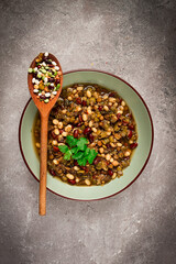 Obraz na płótnie Canvas Bean soup, traditional Mexican cuisine, bean soup, beans, peas,