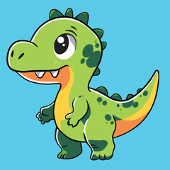 Whimsical dinosaur artwork for your design project