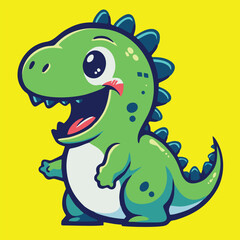 Delightful dino character for your design project