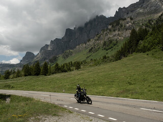 Motorbike on a mountain road