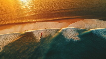 people enjoying a sunset on the beach, tourist places, waves crashing on the seashore