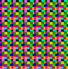 Bright abstract vector background in the form of colorful figures of all colors of the rainbow