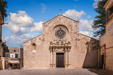 The medioeval cathedral in the historic center of Otranto, Lecce, Italy - obrazy, fototapety, plakaty