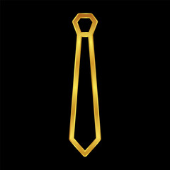 tie icon in gold colored