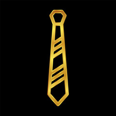 tie icon in gold colored