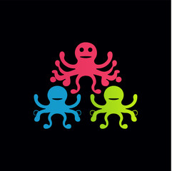 Logo1646Playful virus isolated icon. Colorful and childlike bacteria sign. Abstract logo Template for education and entertainment. Vector illustration.