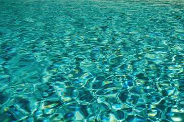 blue clear swimming pool water
