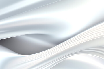 Abstract silver background with soft wavy folds. Creative Design for your business presentations, flyers, posters. Generative Ai content