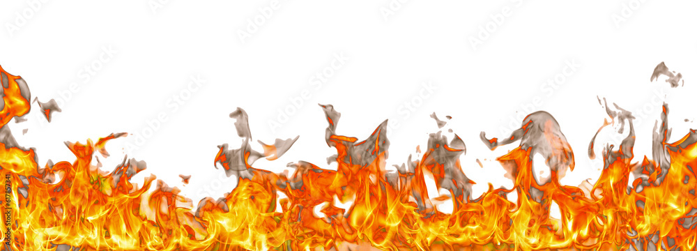 Aufkleber fire flame on transparent background isolated png..